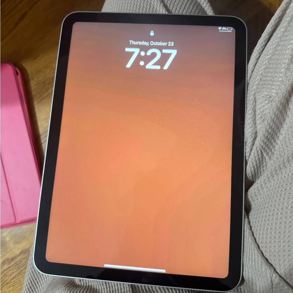 Black Tablet with Pink Case
